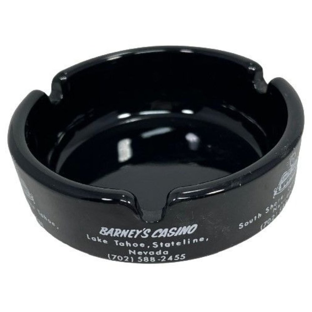 Barney’s Casino South Shore Lake Tahoe Vintage Ashtray Black